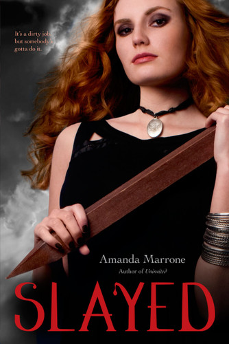 Slayed book cover by Amanda Marrone