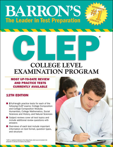 CLEP (Barron's Test Prep) book cover by John Bechtle, Philip Geer, Louis Gotlib, Benjamin Kirk