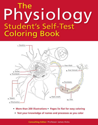 Physiology Student's Self-Test Coloring Book (Barron's Test Prep) book cover by James Hicks