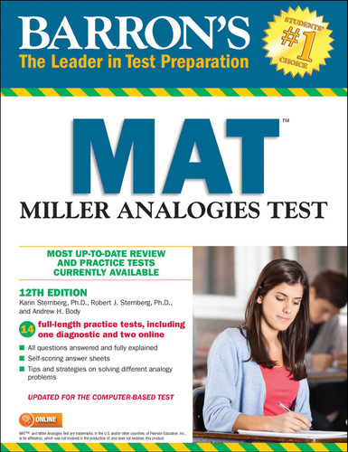 MAT: Miller Analogies Test (Barron's Test Prep) book cover by Karin Sternberg, Robert J. Sternberg, Andrew H. Body