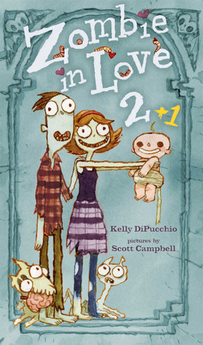 Zombie in Love 2 + 1 book cover by Kelly DiPucchio