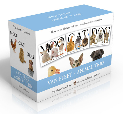 Van Fleet Animal Trio (Boxed Set): Moo; Cat; Dog book cover by Matthew Van Fleet