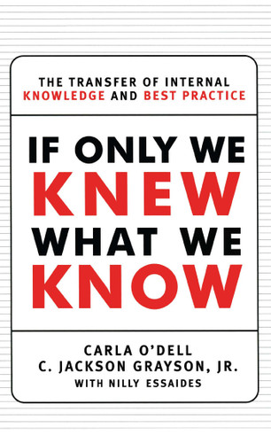 If Only We Knew What We Know: The Transfer of Internal Knowledge and Best Practice book cover by C. Jackson Grayson, Carla O'dell