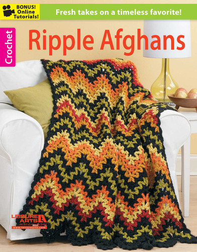 Crochet Ripple Afghans: Fresh Takes On a Timeless Favorite!; Bonus! Online Tutorials! book cover by Leisure Arts