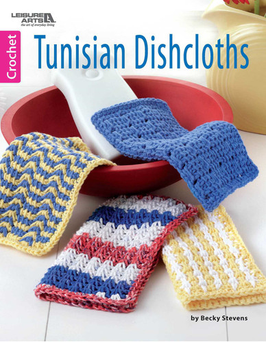 Crochet Tunisian Dishcloths book cover by Becky Stevens