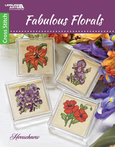 Fabulous Florals Cross Stitch book cover by Leisure Arts