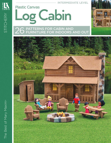 Log Cabin in Plastic Canvas: 25 Pieces to Build and Customize the Rustic Log Cabin of Your Dreams book cover by Mary Maxim