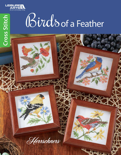 Birds of A Feather Cross Stitch book cover by Leisure Arts