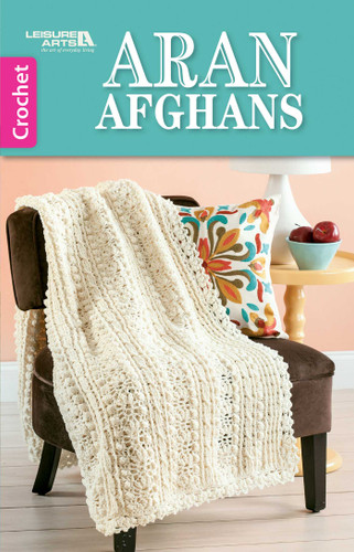 Aran Afghans book cover by Leisure Arts