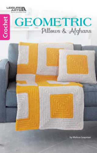 Geometric Pillows & Afghans book cover by Melissa Leapman