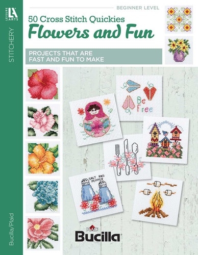 50 Cross Stitch Quickies Flowers and Fun: Projects That are Fast and Fun to Make book cover by Leisure Arts