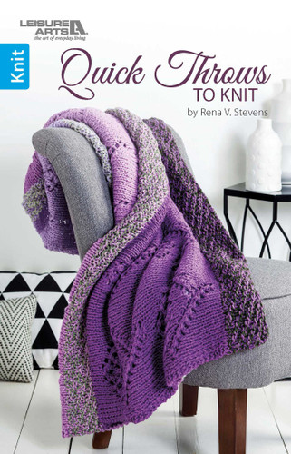 Quick Throws to Knit book cover by Rena V. Stevens
