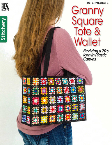 Granny Square Tote & Wallet: Reviving a 70's Icon in Plastic Canvas book cover by Leisure Arts