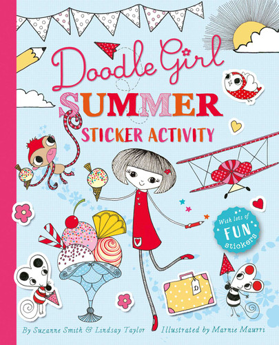 Doodle Girl Summer Sticker Activity book cover by Lindsay Taylor, Suzanne Smith
