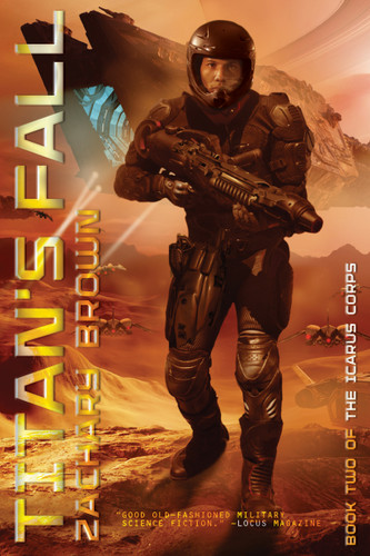 Titan's Fall (The Icarus Corps) book cover by Zachary Brown