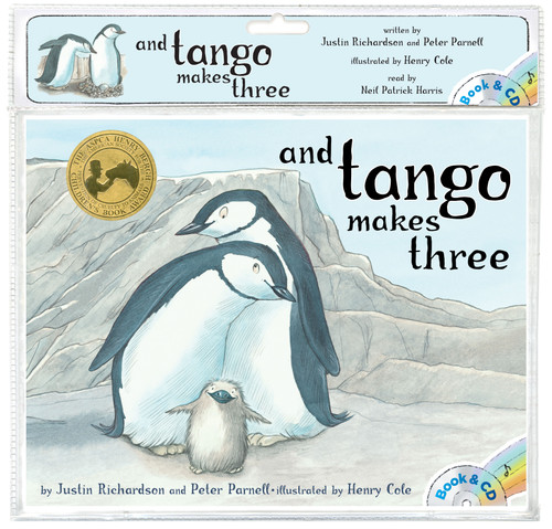And Tango Makes Three: Book and CD book cover by Justin Richardson, Peter Parnell