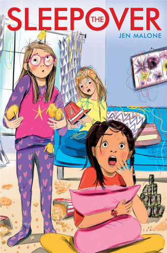 The Sleepover (mix) book cover by Jen Malone