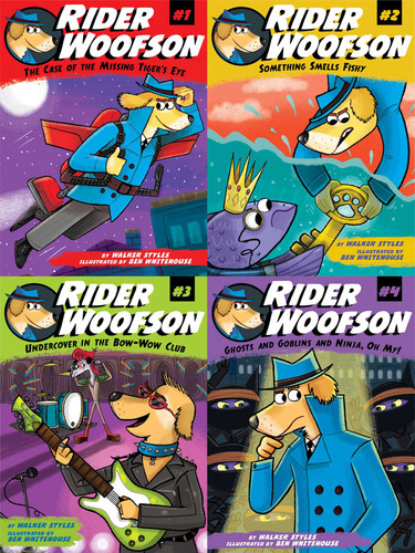 The Rider Woofson Collected Set: The Case of the Missing Tiger's Eye; Something Smells Fishy; Undercover in the Bow-Wow Club; Ghosts and Goblins and Ninja, Oh My! (Rider Woofson) book cover by Walker Styles
