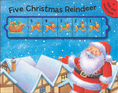 Five Christmas Reindeer: A Slide and Count Book book cover by Debbie Rivers-Moore
