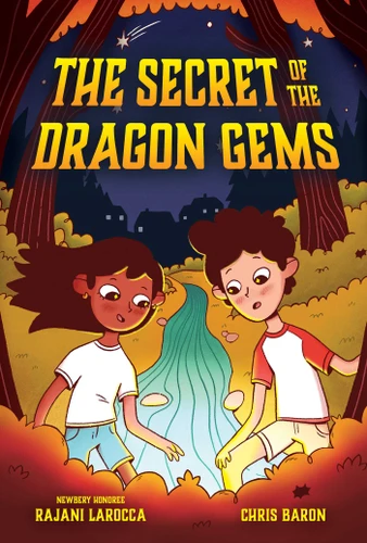The Secret of the Dragon Gems (A Long-distance Friendship Mixed Media Novel) book cover by Rajani LaRocca, Chris Baron