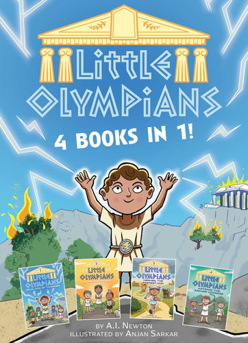 Little Olympians: 4 books in 1! (A Chapter Book Series about Little Greek Gods) (Little Olympians) book cover by A.I. Newton