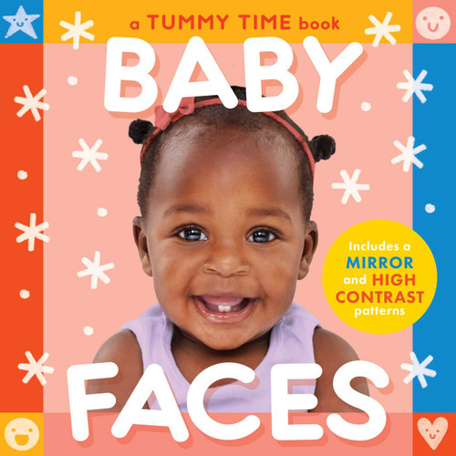 Baby Faces (A Tummy Time, High Contrast, Accordion Board Book with Mirror for infants) (Tummy Time Tales) book cover by Little Bee Books