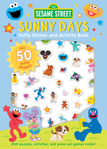 Sesame Street: Sunny Days Puffy Sticker and Activity Book (A Sesame Street Elmo and Friends Sticker Coloring and Activity Book for Kids) (Sesame Street) book cover by BuzzPop