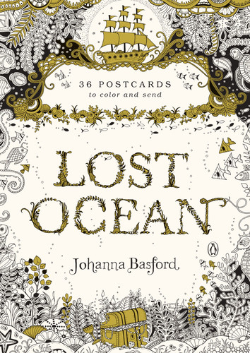 Lost Ocean: 36 Postcards to Color and Send book cover by Johanna Basford