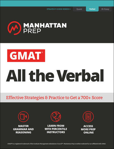 GMAT All the Verbal: The definitive guide to the verbal section of the GMAT (Manhattan Prep GMAT Prep) book cover by Manhattan Prep