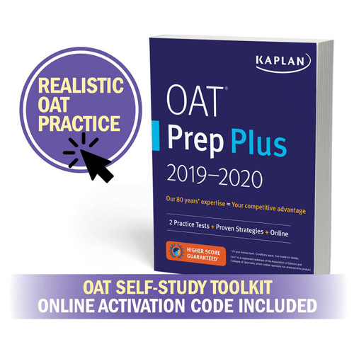 OAT Self-Study Toolkit 2020: OAT Prep Plus Book + 4 Practice Tests + Qbank (Kaplan Test Prep) book cover by Kaplan Test Prep