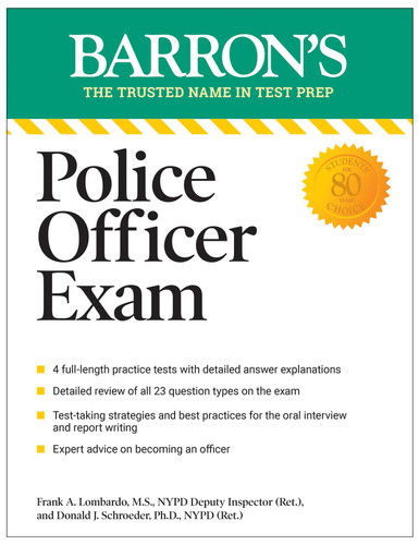 Police Officer Exam, Eleventh Edition (Barron's Test Prep) book cover by Donald J. Schroeder, Frank A. Lombardo
