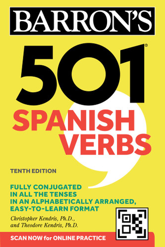 501 Spanish Verbs, Tenth Edition (Barron's 501 Verbs) book cover by Christopher Kendris, Theodore Kendris
