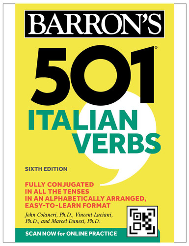 501 Italian Verbs, Sixth Edition (Barron's 501 Verbs) book cover by John Colaneri, Vincent Luciani, Marcel Danesi
