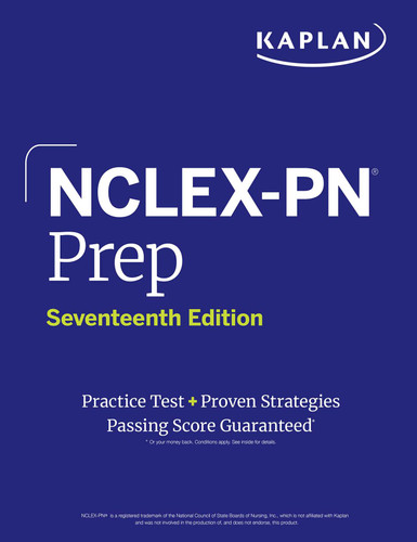 NCLEX-PN Prep, Seventeenth Edition (2025): Includes 1 Full Length Practice Test + Proven Strategies (Kaplan Test Prep) book cover by Kaplan Nursing