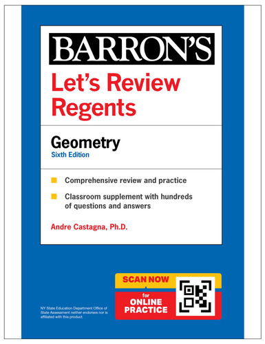 Let's Review Regents: Geometry, Sixth Edition (Barron's New York Regents) book cover by Andre, Ph.D. Castagna