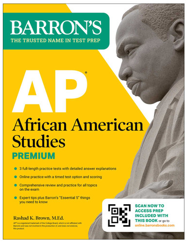 AP African American Studies Premium, First Edition: Prep Book with 3 Practice Tests + Comprehensive Review + Online Practice (2026) book cover by Rashad K. Brown