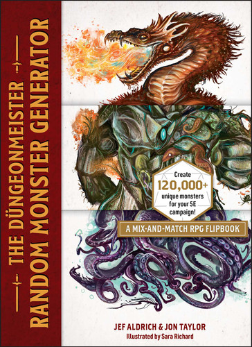 The Düngeonmeister Random Monster Generator: A Mix-and-Match RPG Flipbook (Düngeonmeister Series) book cover by Jef Aldrich, Jon Taylor
