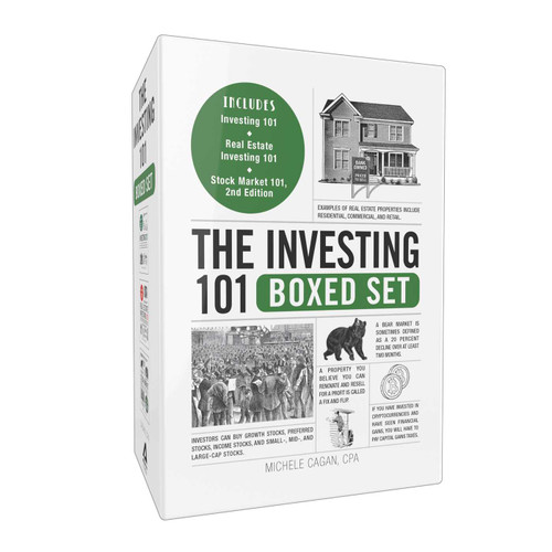 The Investing 101 Boxed Set: Includes Investing 101; Real Estate Investing 101; Stock Market 101, 2nd Edition (Adams 101 Series) book cover by Michele Cagan