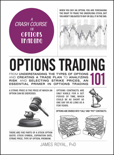 Options Trading 101: From Understanding the Types of Options and Creating a Trade Plan to Analyzing Risk and Selecting Strike Prices, an Essential Primer in Options Trading (Adams 101 Series) book cover by James Royal