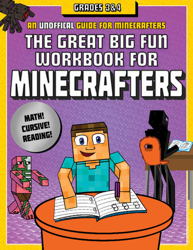 The Great Big Fun Workbook for Minecrafters: Grades 3 & 4: An Unofficial Workbook book cover by Sky Pony Press