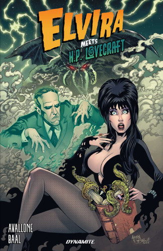 Elvira: Meets HP Lovecraft book cover by David Avalone