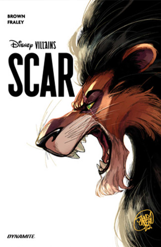 Disney Villains Scar HC book cover by Chuck Brown