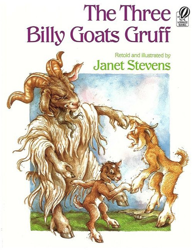 The Three Billy Goats Gruff book cover by Janet Stevens