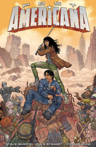 Post Americana book cover by Steve Skroce