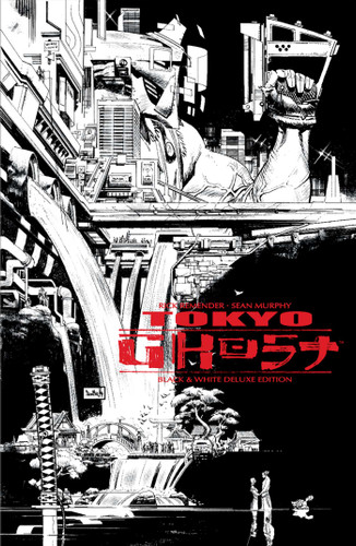 Tokyo Ghost Black & White Deluxe Edition book cover by Rick Remender