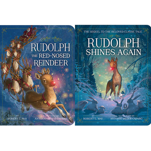 Rudolph the Red-Nosed Reindeer A Christmas Collection: Rudolph the Red-Nosed Reindeer; Rudolph Shines Again (Classic Board Books) book cover by Robert L. May