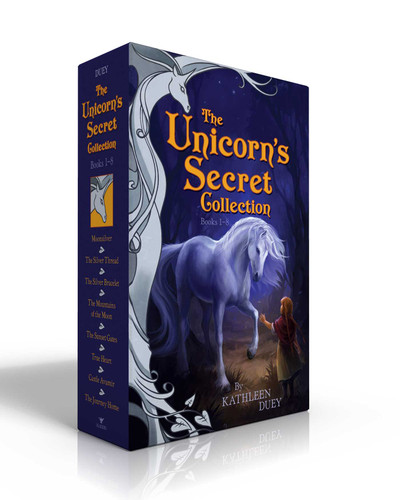 The Unicorn's Secret Collection (Boxed Set): Moonsilver; The Silver Thread; The Silver Bracelet; The Mountains of the Moon; The Sunset Gates; True Heart; Castle Avamir; The Journey Home (The Unicorn's Secret) book cover by Kathleen Duey
