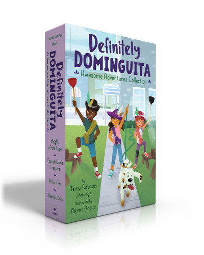 Definitely Dominguita Awesome Adventures Collection (Boxed Set): Knight of the Cape; Captain Dom's Treasure; All for One; Sherlock Dom (Definitely Dominguita) book cover by Terry Catasus Jennings
