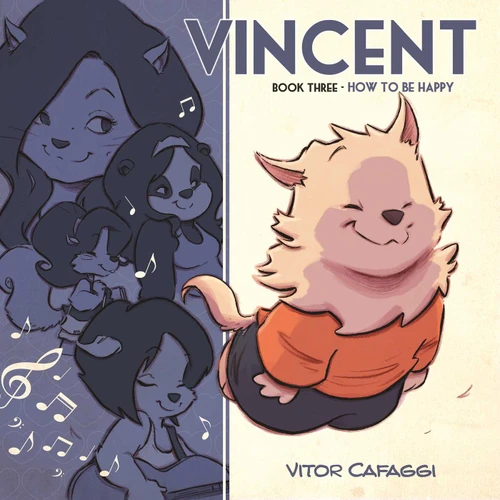 Vincent Book Three: How to be Happy (Vincent) book cover by Vitor Cafaggi