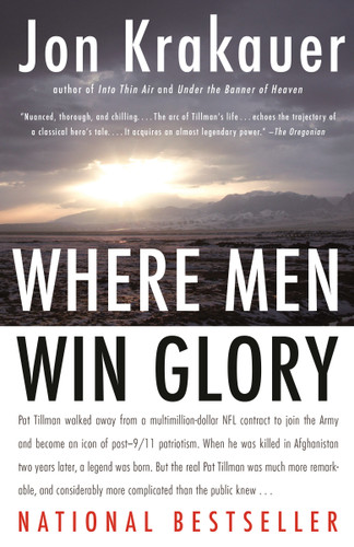 Where Men Win Glory: The Odyssey of Pat Tillman book cover by Jon Krakauer